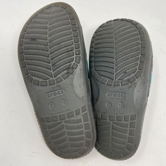 Crocs Iconic Comfort Classic Slide Sandals Black Kids Size C 12 - Picture 7 of 7